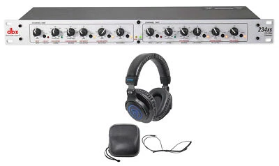 DBX 234XS Rack Mount Stereo 2/3/4-Way Crossover Sound Processor+DJ Headphones - Image 1 of 4
