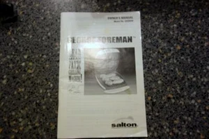 George Foreman Salton " Owners Manual " Model No GR26BW - Picture 1 of 3