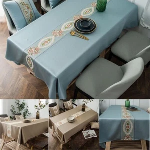 Nuevo Mantel Rectangular Comedor Mantel Cubierta Cocina Escritorio Cena Decoración del Hogar - Imagen 1 de 25