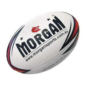 Rugby League Ball - Club Grade 3-PLY Synthetic - Mini/Mod/Snr - Morgan Sports - Picture 1 of 3