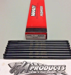 Manley 25895-8 Swedged End 8.950" Long .080" Wall 3/8" 4130 Push Rods Set Of 8 - Picture 1 of 4