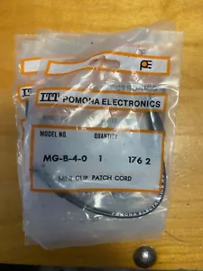 ITT pomona electronics model MG-B-4-0 1762 mini clip patch cord - Picture 1 of 3