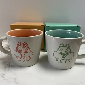 CHIP & DALE Mug Pair Set RARE Fantamiliar Disney Store Japan Prize novelty Boxed - Picture 1 of 12