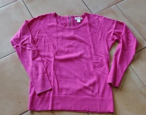 LOFT Ann Taylor hellrosa magenta weicher Baumwollpullover Small - Bild 1 von 4