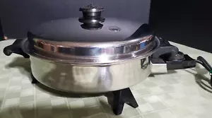 Vintage SALADMASTER Stainless Steel #7817 Electric Skillet Submersible w/cord - Picture 1 of 22