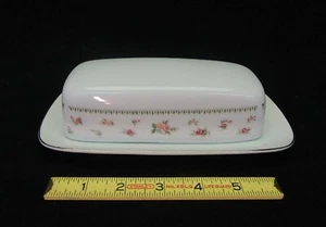 Vtg. Abingdon Fine China. Made in Japan. Rose Pattern. 1/4 lb. Butter dish. MINT - Picture 1 of 6