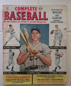 September 1952 Atlas Complete Baseball Magazine Gil Hodges Brooklyn Dodgers