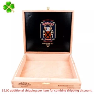 Micallef Gomez Sanchez Experiencia Cremas Empty Wood Cigar Box 9" x 8" x 2" - Picture 1 of 12