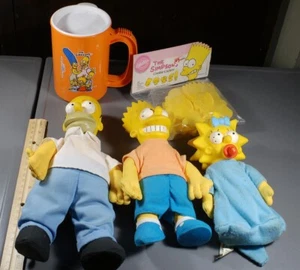 1990 The Simpsons Figures Plush 20th Century Fox Super Max Mug Cookie Cutter Lot - Picture 1 of 8