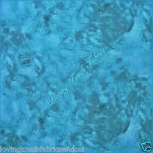 SPRINGS "IN THE MOOD" #CP30974 MARMORIERTER MIXER BLAUER STOFF 1/2 YARD 18" X 44" - Bild 1 von 1