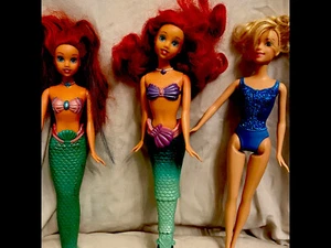 Disney Ariel and Barbie lot of 3 figures Barbie - Picture 1 of 3