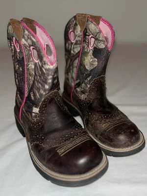 Botas de Vaquero Ariat Fatbaby Rosa Camufladas Marrón Western 10006854 Para Mujer Talla 7.5 B Foto 1 de 4