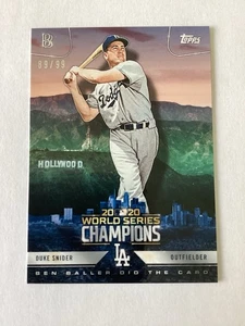 Topps Ben Baller 2020 Campeones de la Serie Mundial Duke Snider #29 Oro Blanco/99 - Imagen 1 de 3