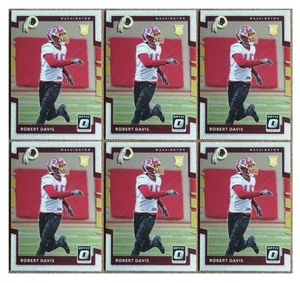 2017 Donruss Optic Robert Davis Rookie Lot #117 Washington Redskins Football x6 - Bild 1 von 4