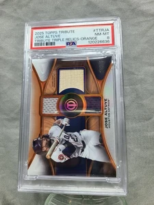 2025 Topps Tribute José Altuve Triple Reliquias Naranja PSA #TTRJA/25 - Imagen 1 de 2