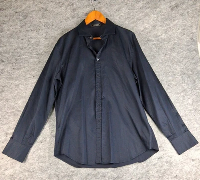 Camisa Williams & Kent Hombres L/S Abotonada Talla L Azul Elastizada Espalda Cómoda Preppy Foto 1 de 4