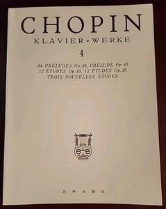 CHOPIN Klavier-Werke 4 (Piano Works 4) Préludes Études 1995 Trade PB - Imagen 1 de 8