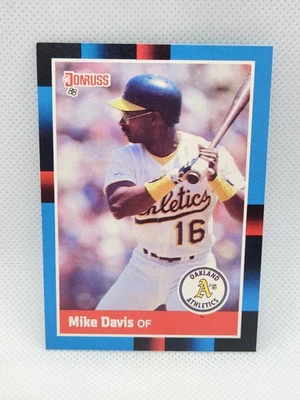 1988 Donruss #281 Mike Davis Oakland Athletics Baseball Card Outfielder A's - Image 1 of 4
