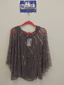 Top y chaqueta de noche de diseñador para dama. Talla 10 Reino Unido Cuentas a Mano Nuevo con Etiquetas  - Imagen 1 de 5