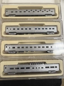 Con Cor N Scale Passenger CB&Q Car Chicago Burlington & Quincy (4} NOS MINT READ - Picture 1 of 2
