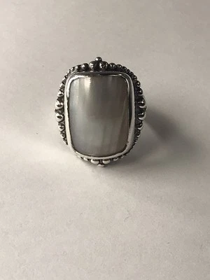 👀 Anillo de plata esterlina madreperla vintage Stephen Dweck talla 6,5 Foto 1 de 4