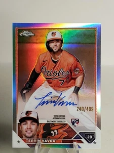 TERRIN VAVRA 2023 TOPPS CHROME SILVER ROOKIE AUTOGRAPH RC AUTO /499 ORIOLES RC - Bild 1 von 4