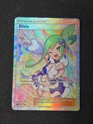 Portuguese Pokemon TCG Lisia Full Art Holo Card 164/168 Celestial Storm MP - Image 1 of 2