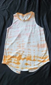 Old Navy Active Girls tie-dye Pink Orange Open Back Tank Medium 8 - Picture 1 of 5