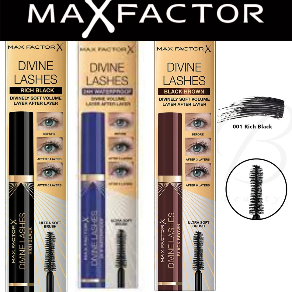 Max Factor Divine Lashes Soft Volume Layer Vitamin Mascara - Select Yours - New - Image 1 of 1