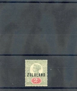 ZULULAND SC 3 (SG 3) * F-VF LH 1888 2d GREYN GREEN & CARMIN 60 $ - Bild 1 von 1