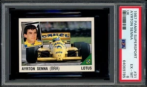 1987 AYRTON SENNA PANINI SUPERSPORT UK #31 (PSA 6) FORMULA 1 RACING WORLD CHAMP - Picture 1 of 3
