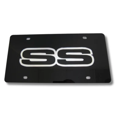 Chevrolet SS diseño con incrustaciones negro mate matrícula licencia oficial Foto 1 de 4