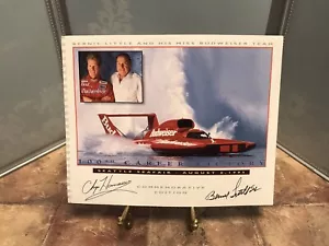 BERNIE LITTLE 1995 MISS BUDWEISER promo card picture hydroplane boat racing Spec - Picture 1 of 4