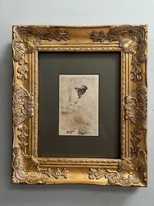 Wonderful 1892 EDGAR DEGAS Limited Edition Etching "MAN AT THE COUNTER" FRAMED - Picture 1 of 5