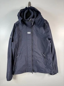 Superdry Unisex Full Zip Windcheater Jacket Mesh Lined Hooded Blue Sz XL 23x28 - Picture 1 of 14