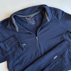 Patagonia Navy Blue Thermal Weight Capilene Baselayer Jacket 1/4 Zip Women's XS - Picture 1 of 9