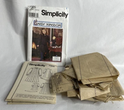 Daisy Kingdom Pattern 7305 Childs Dolls Matching Dress Size 7,8,10,12 Vintage - Image 1 of 4