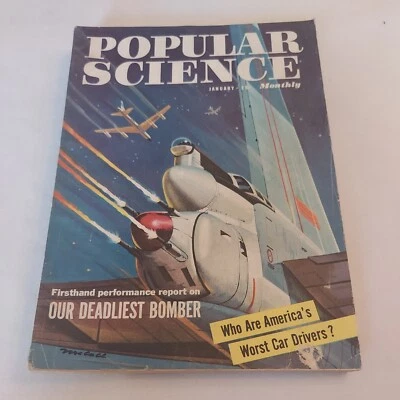 1957 January, Popular Science Monthly Magazine, Our Deadliest Bomber (MH417)  - Image 1 of 4