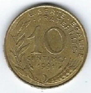 10 centimes Marianne 1991 – République Française – Pièce de monnaie – REF 3696 - Picture 1 of 2