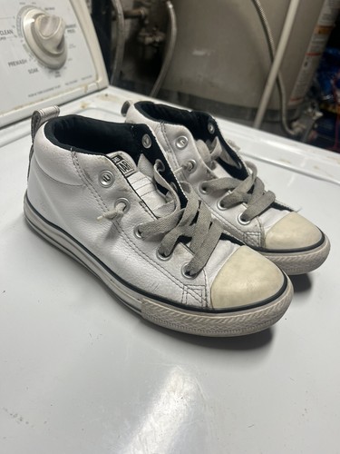 Sneakers medie Converse All Star in pelle bianca taglia 2