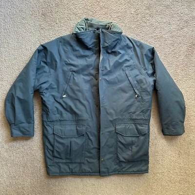 LL Bean Jacket Mens Medium Vtg Full Zip Maine Warden Parka Grey Down Fill Puffer - Image 1 of 4