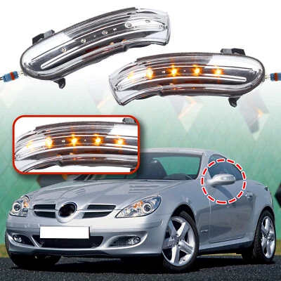 2x Clignotant de Rétroviseur Latéral LED Lampe Pour Benz SLK-Class R171 W171 - Photo 1/4