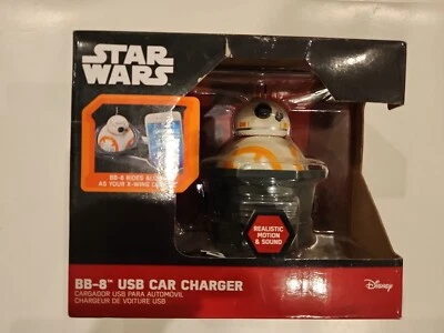 Cargador de Coche USB Disney Star Wars BB-8 - 2 Puertos USB, Luz, Movimiento y Sonido Foto 1 de 4