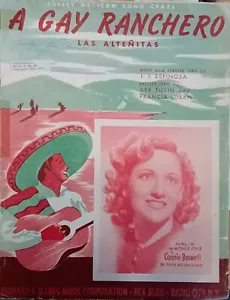 A GAY RANCHERO Connie Boswell Sheet Music 1936 Cowboy Vaquero Western Mexico - Picture 1 of 4
