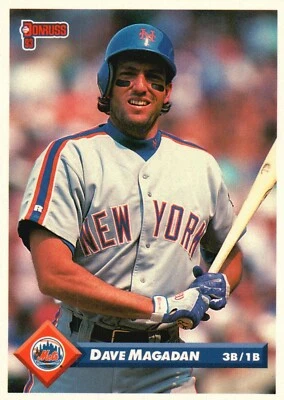 1993 Donruss New York Mets Baseball Card #486 Dave Magadan  - Image 1 of 2