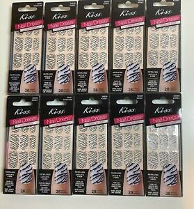KISS Nail Polish Sticker Wrap, 28 zebra strips. Nail stickers. Lot of 10