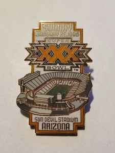 Super Bowl XXX Collectable Lapel Pin 1996 Sun Devil Stadium Arizona Peter David - Picture 1 of 5