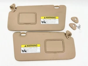 2005 2006 Honda CRV CR-V Sun Visor Set OEM Both Pair Set Left Right TAN BEIGE - Picture 1 of 12