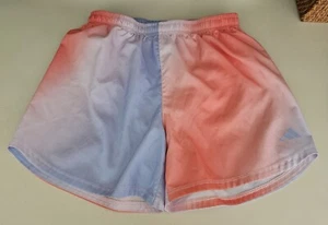 Adidas Girls Regular Fit Ombré Shorts Elastic Waist Tie - Reg XL\16 - Pink Blue - Picture 1 of 6