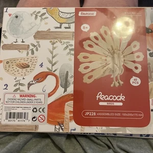 Robotime Rowood Series Wood Peacock 3D Puzzle 40 pieces - Picture 1 of 1
